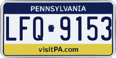 PA license plate LFQ9153