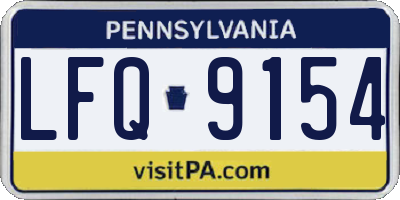 PA license plate LFQ9154