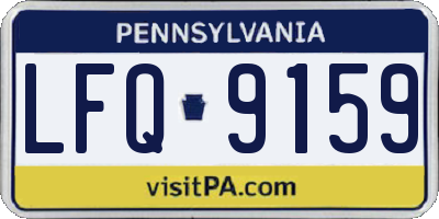 PA license plate LFQ9159