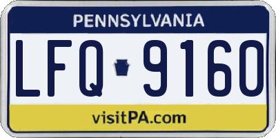 PA license plate LFQ9160