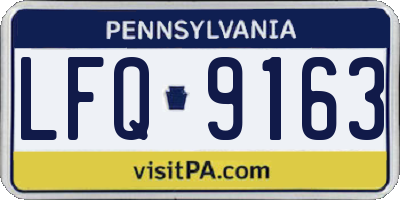 PA license plate LFQ9163