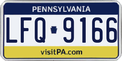 PA license plate LFQ9166