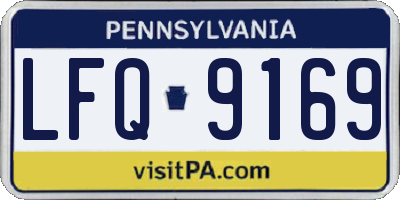 PA license plate LFQ9169