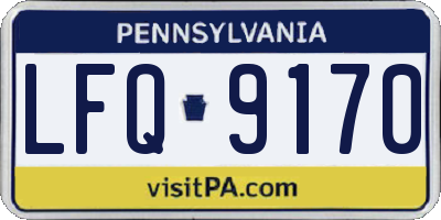 PA license plate LFQ9170