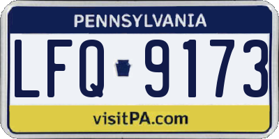 PA license plate LFQ9173