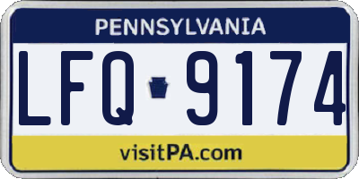 PA license plate LFQ9174