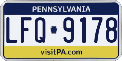 PA license plate LFQ9178