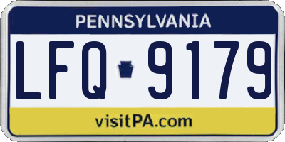 PA license plate LFQ9179