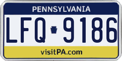 PA license plate LFQ9186