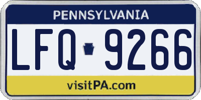 PA license plate LFQ9266