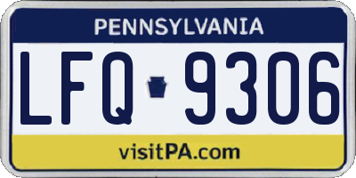 PA license plate LFQ9306