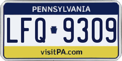 PA license plate LFQ9309