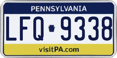 PA license plate LFQ9338