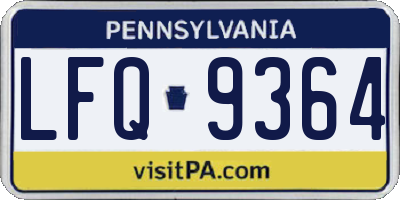 PA license plate LFQ9364