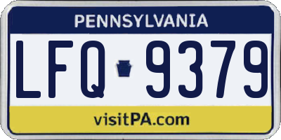PA license plate LFQ9379