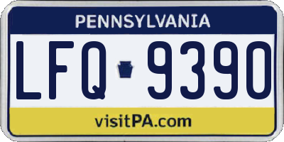 PA license plate LFQ9390
