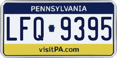 PA license plate LFQ9395