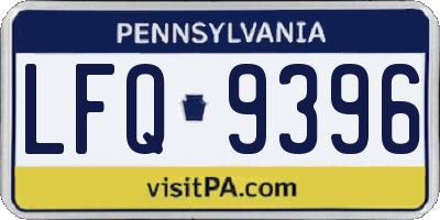 PA license plate LFQ9396