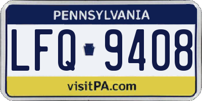 PA license plate LFQ9408