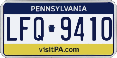 PA license plate LFQ9410