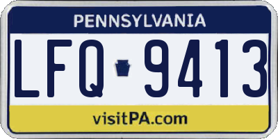 PA license plate LFQ9413
