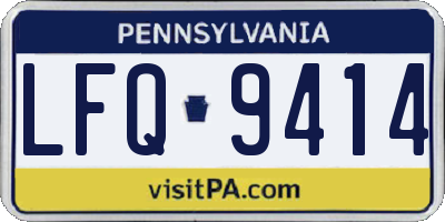 PA license plate LFQ9414
