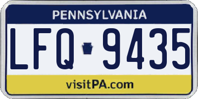 PA license plate LFQ9435