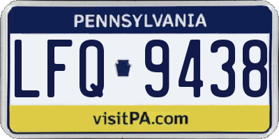 PA license plate LFQ9438