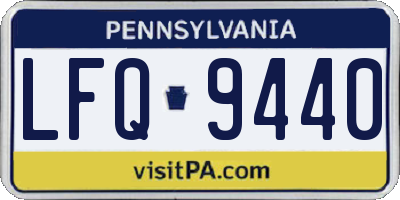 PA license plate LFQ9440