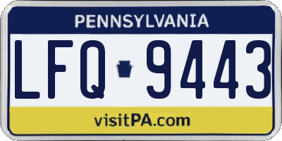 PA license plate LFQ9443