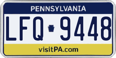 PA license plate LFQ9448