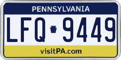 PA license plate LFQ9449