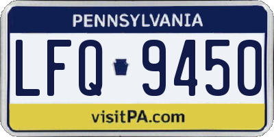 PA license plate LFQ9450