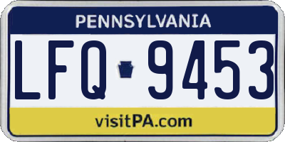 PA license plate LFQ9453