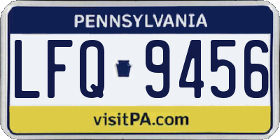 PA license plate LFQ9456