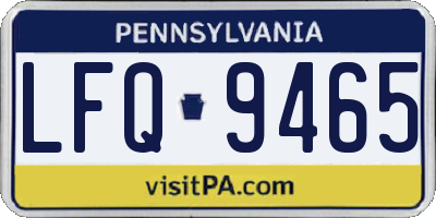 PA license plate LFQ9465