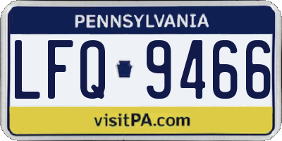 PA license plate LFQ9466