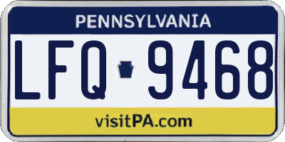 PA license plate LFQ9468