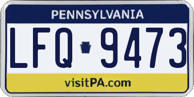 PA license plate LFQ9473