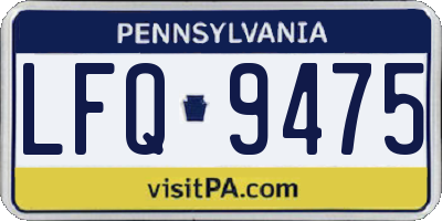 PA license plate LFQ9475