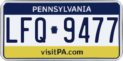 PA license plate LFQ9477