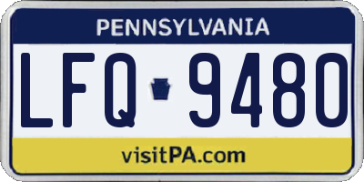 PA license plate LFQ9480