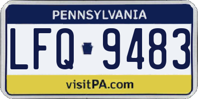 PA license plate LFQ9483
