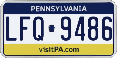 PA license plate LFQ9486