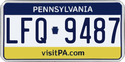 PA license plate LFQ9487