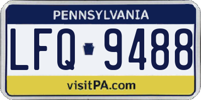 PA license plate LFQ9488