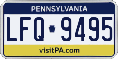 PA license plate LFQ9495