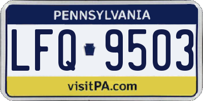 PA license plate LFQ9503