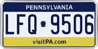 PA license plate LFQ9506