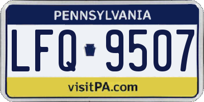 PA license plate LFQ9507